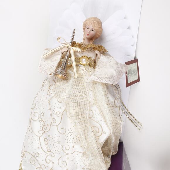 Christmas Tree Shops Windy Hill Collection Sugarplums Angel 14" Lit Tree Topper - Picture 6 of 8